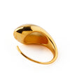 Curved drop hoop earrings