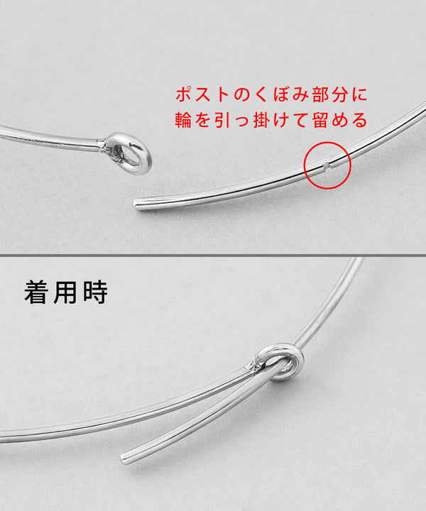 スリムフープピアス[L][silver925][Basic]