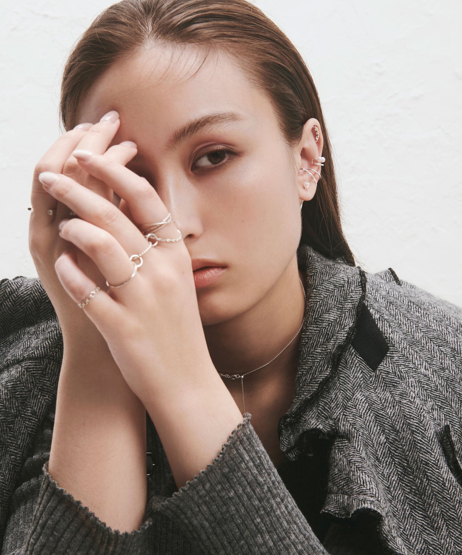 mimi33】チェーンモチーフピンキーリング[silver925][Basic]｜アネモネ