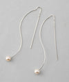 American shell pearl earrings [silver 925] [Basic]