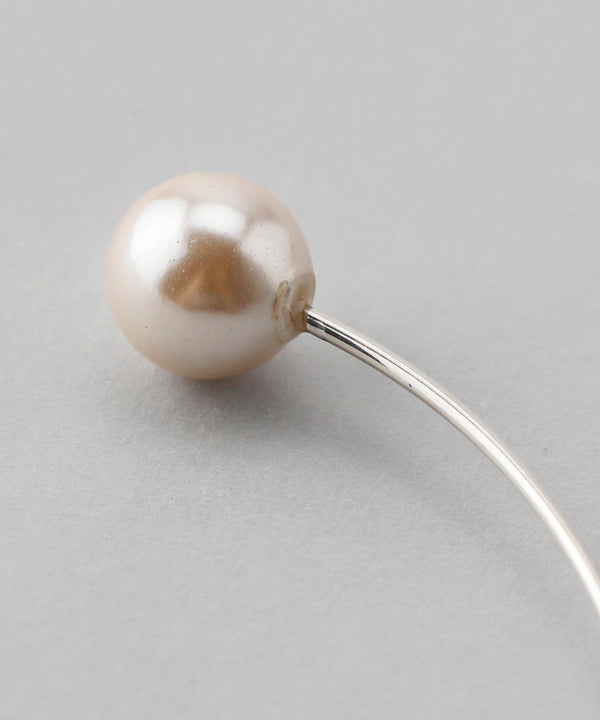 American shell pearl earrings [silver 925] [Basic]