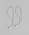 American shell pearl earrings [silver 925] [Basic]