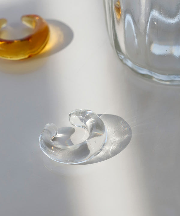 Clear glass ear cuff [Ownideal]