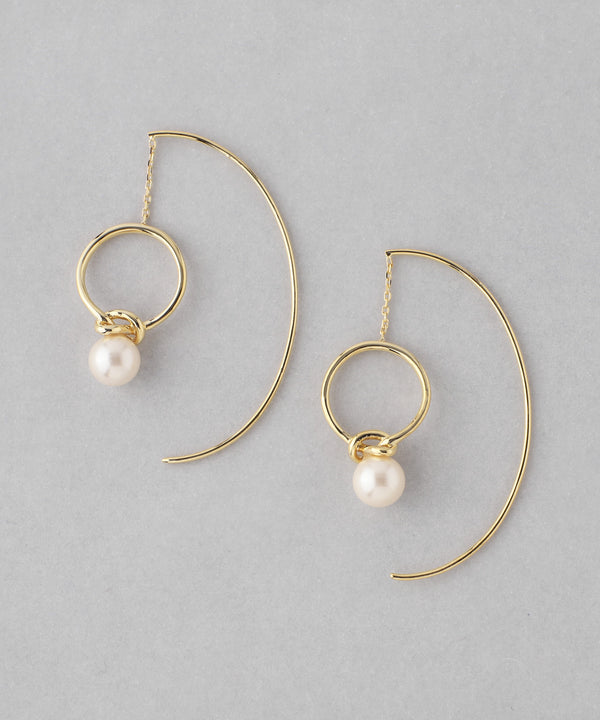 パール×ノットフープピアス[Sheerchic]