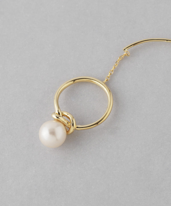 パール×ノットフープピアス[Sheerchic]