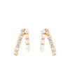 Pearl x Bijou Line Earrings [Sheerchic]