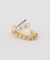 Pearl x Bijou Line Earrings [Sheerchic]