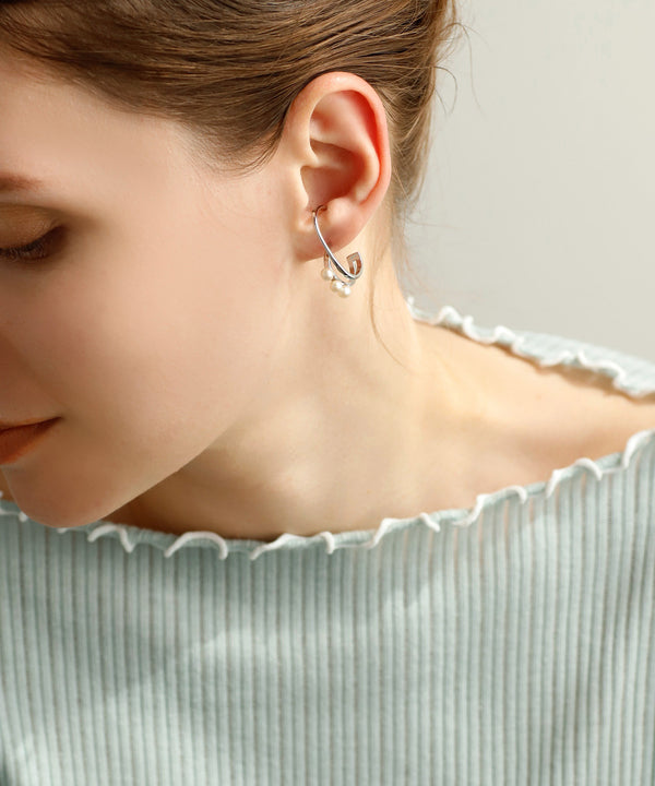 Pearl cuff earrings [Ownideal]
