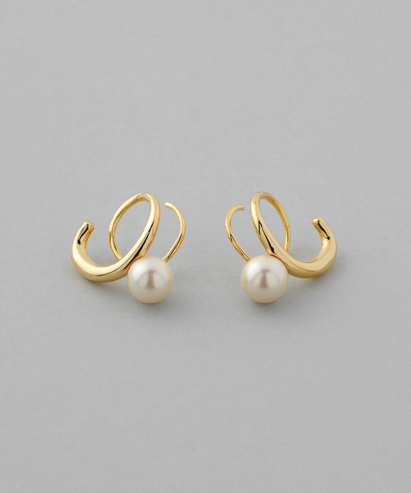 パール×コイルピアス[Sheerchic]