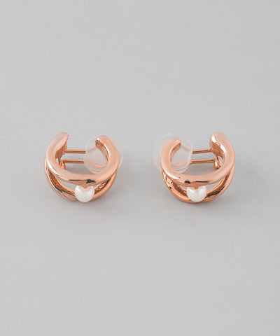 Pearl x Metal Line Convolve Earrings