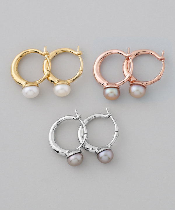 ゼロフープピアス[パール][Basic]
