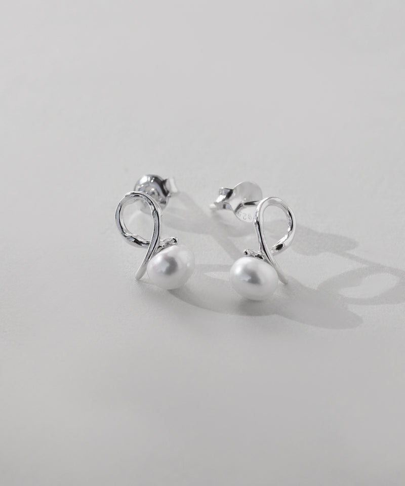 淡水パールピアス[silver925][Basic]