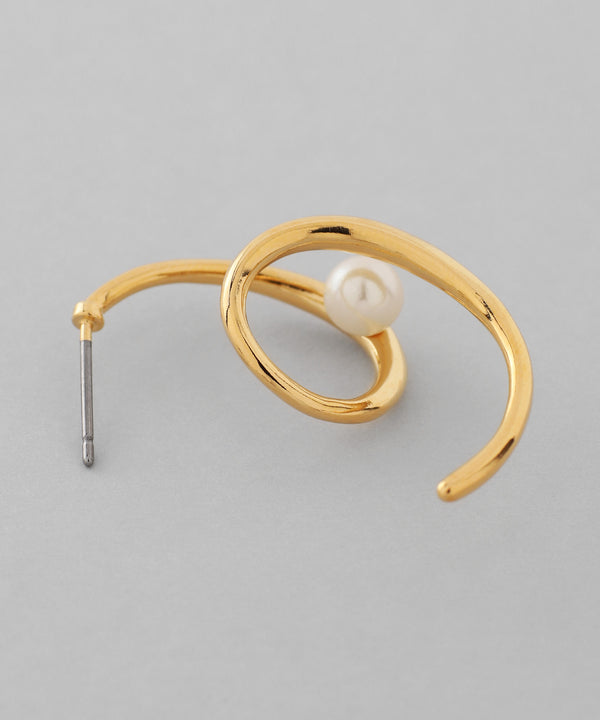 パール×ループラインピアス[Sheerchic]