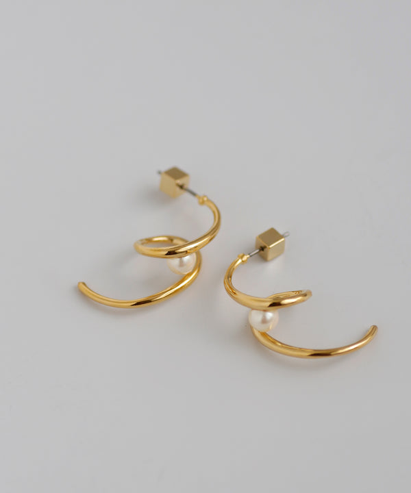 パール×ループラインピアス[Sheerchic]