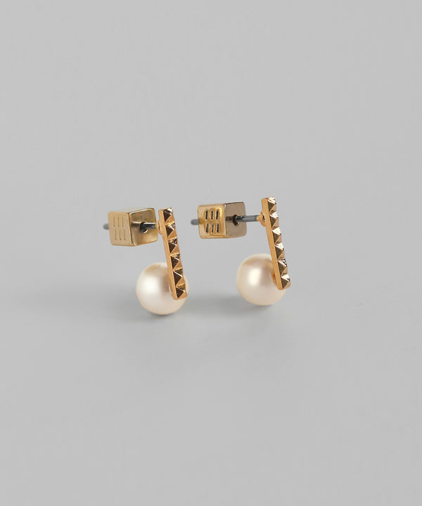 パール×スタッズピアス[Sheerchic]