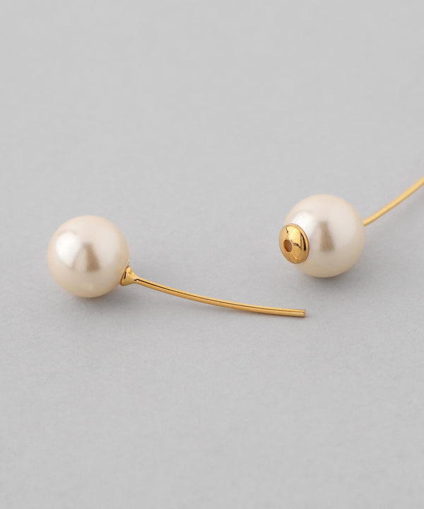 パールキャッチロングピアス[Ownideal]