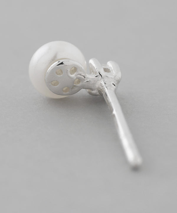 パール×ビジューピアス[silver925][Basic]