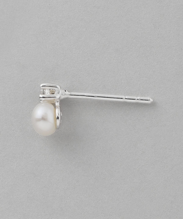 パール×ビジューピアス[silver925][Basic]