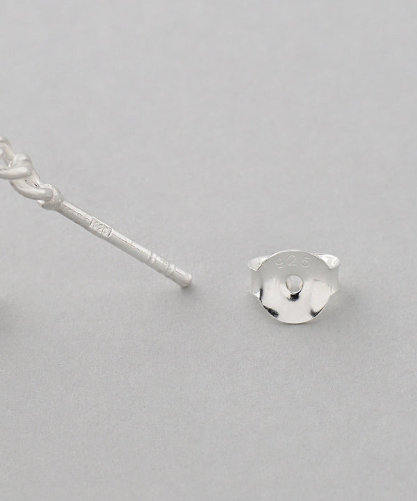 チェーンモチーフフープピアス[silver925][Basic]