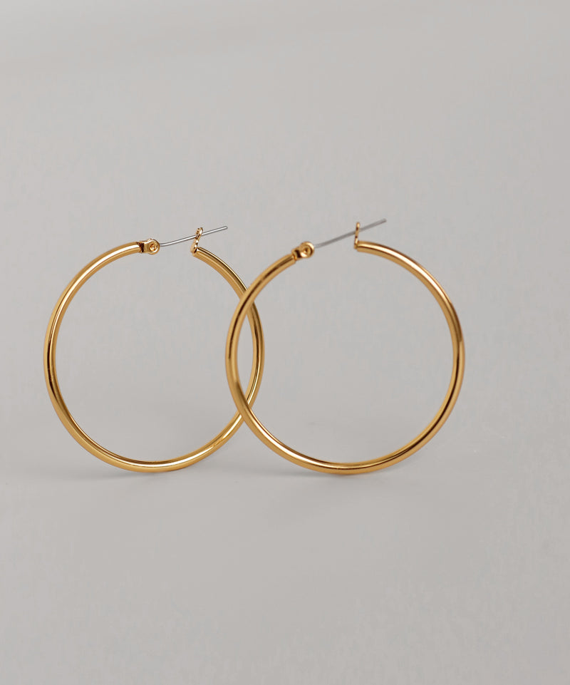 メタルフープピアス[ステンレス][Basic]
