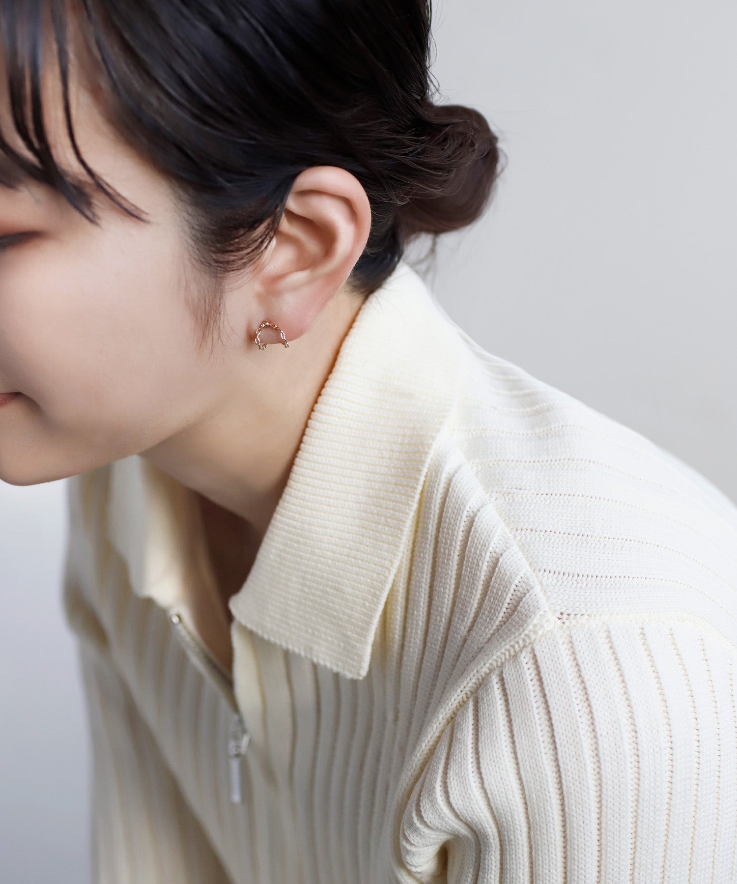 mimi33】ニュアンスチェーンピアス[Sheerchic]｜アネモネ・シエナロゼ