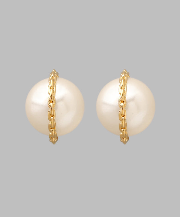 パール×チェーンピアス[Sheerchic]