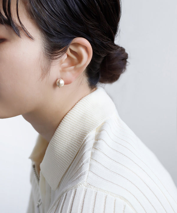 パール×チェーンピアス[Sheerchic]