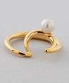 Pearl x Double Line Ear Cuff [Sheerchic]