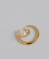 Pearl x Double Line Ear Cuff [Sheerchic]