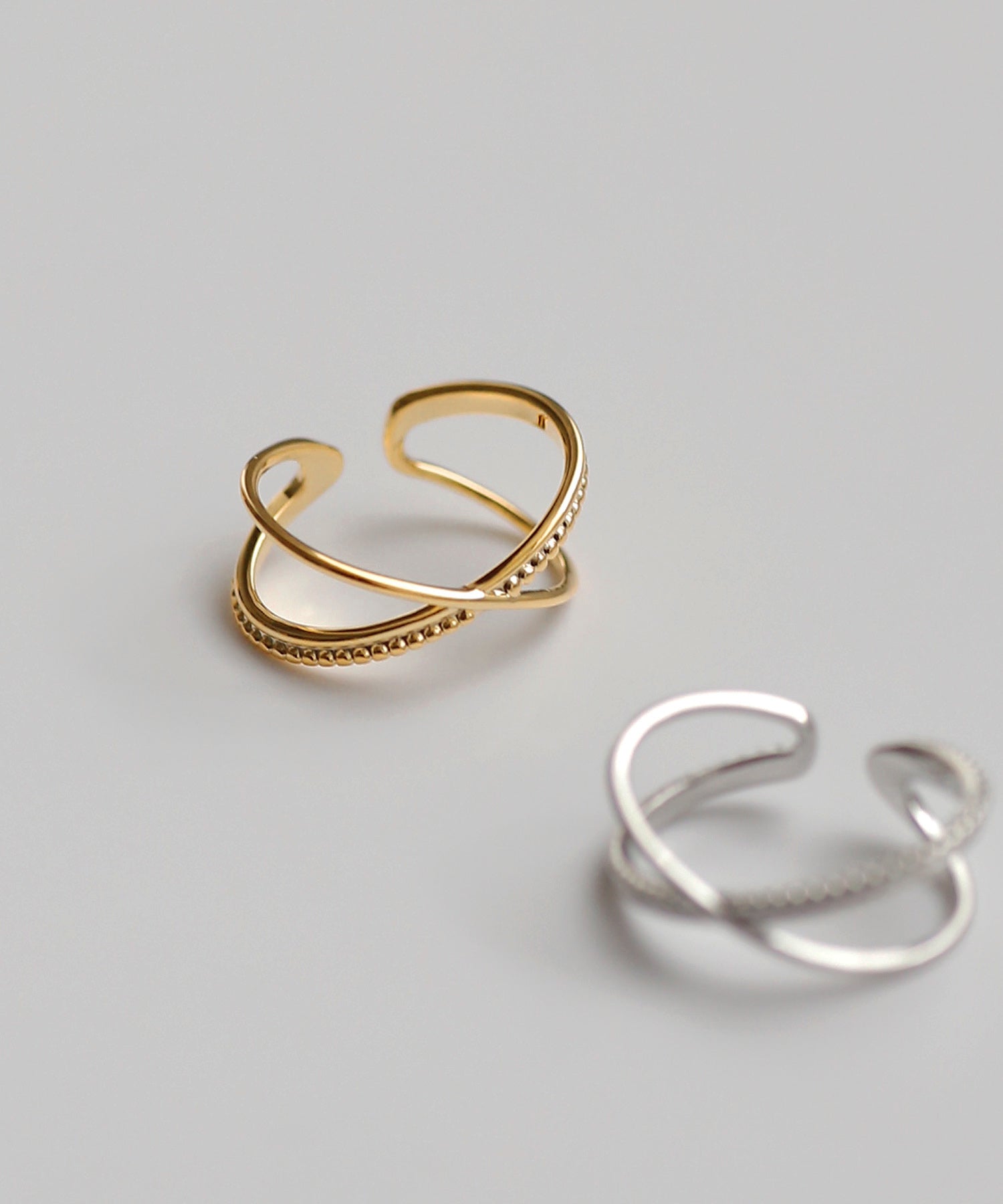 mimi33】ニュアンスフープピアス[K10][Basic]｜アネモネ・シエナロゼ