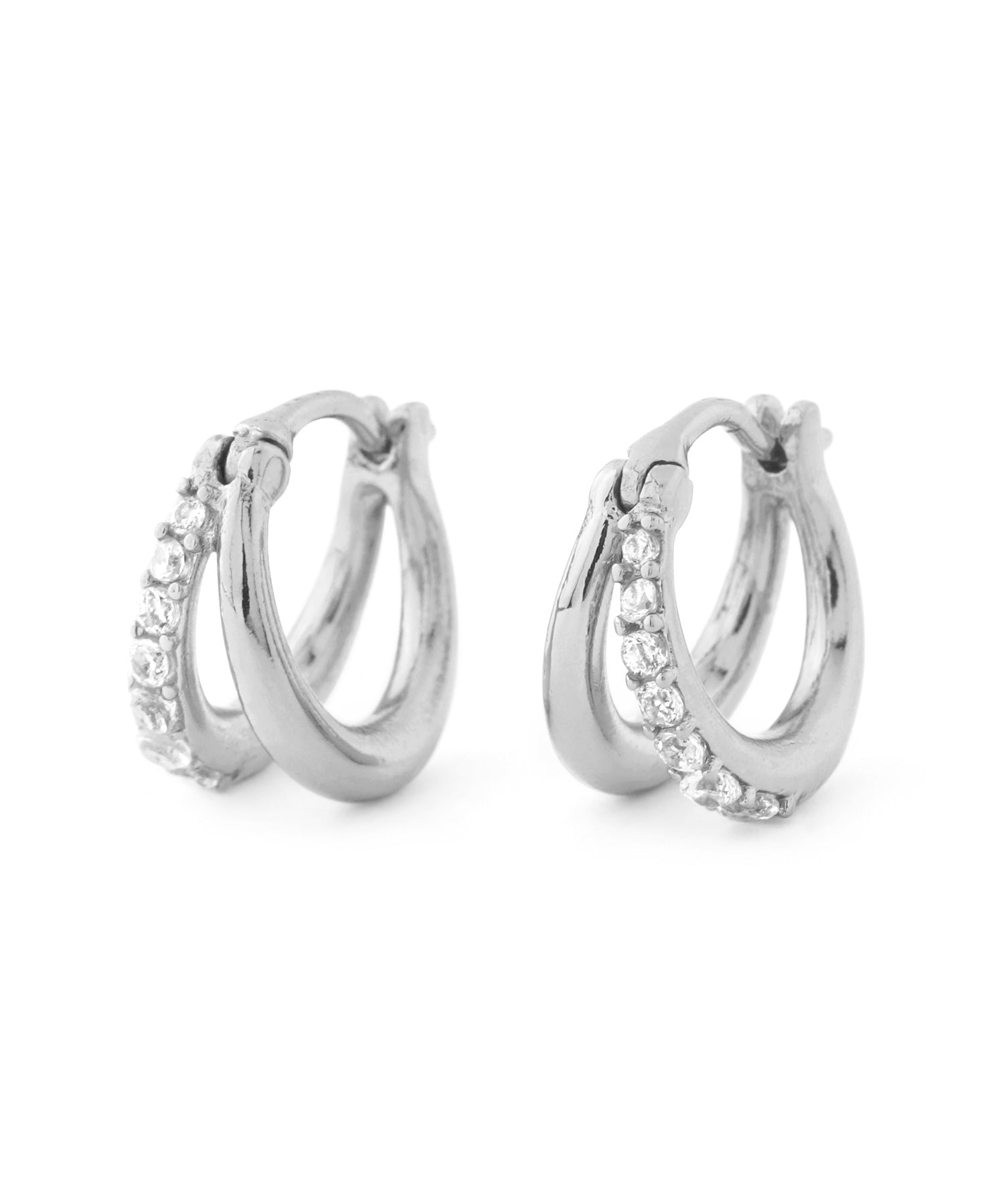 mimi33】ゼロフープピアス[ビジュー][Basic]｜アネモネ・シエナロゼ