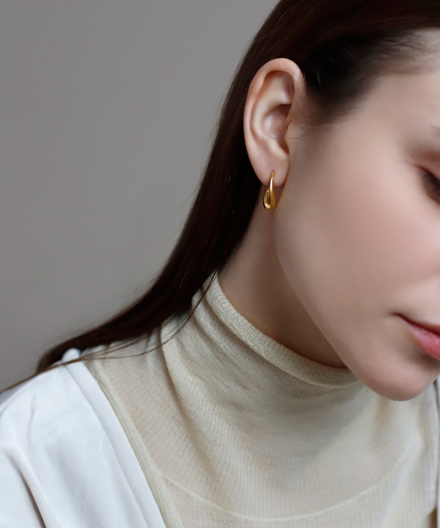 mimi33】ドロップフックピアス[ステンレス][Basic]｜アネモネ