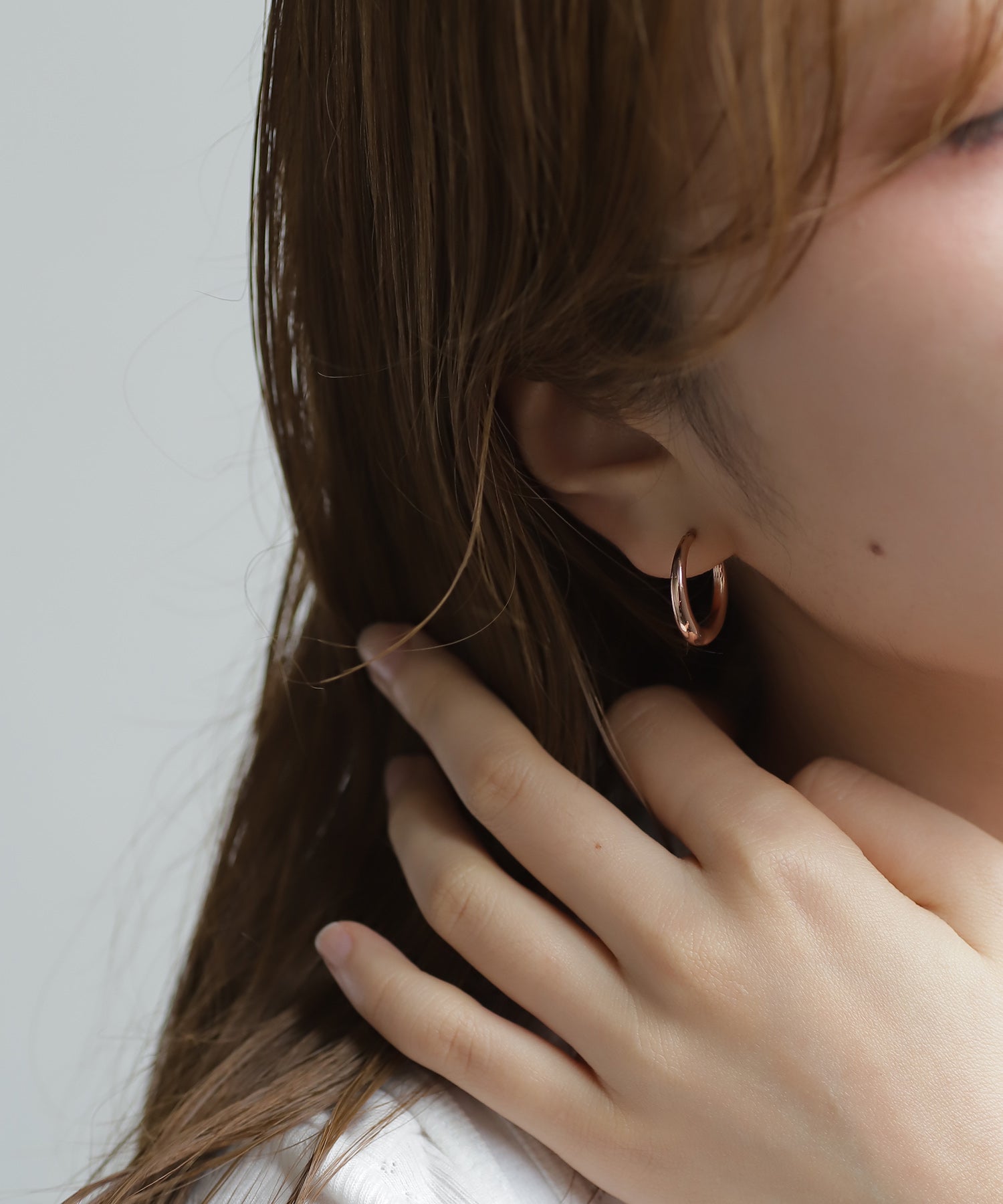 mimi33】ゼロフープピアス[Basic]｜アネモネ・シエナロゼ・ミミサン