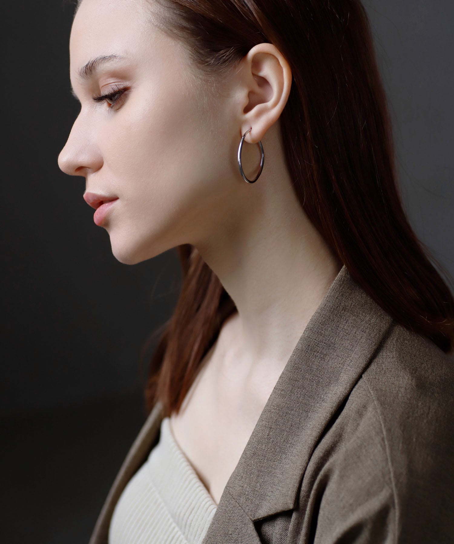 mimi33】ゼロフープピアス[M][Basic]｜アネモネ・シエナロゼ