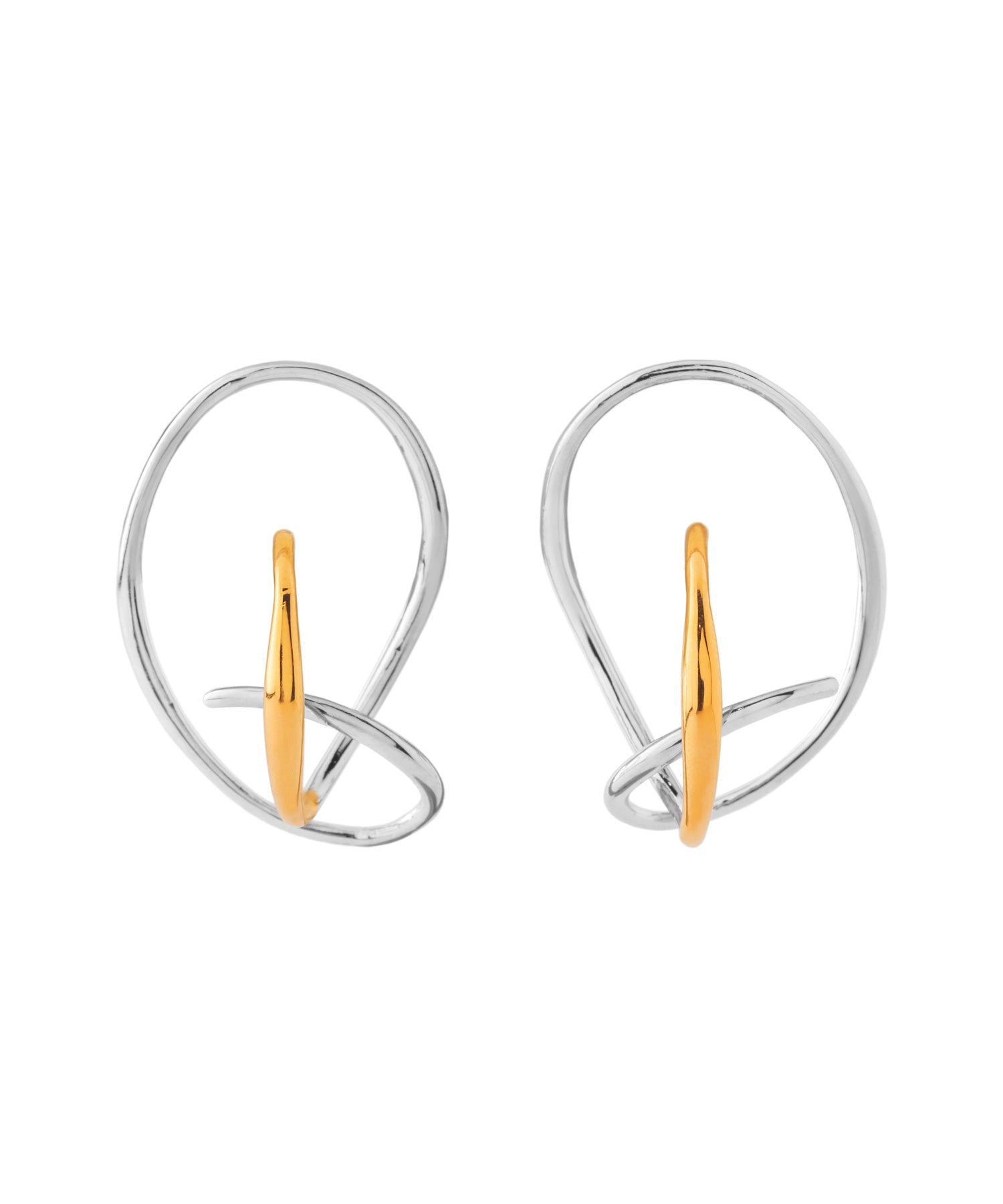 mimi33】コンビカラーループフープピアス[Sheerchic]｜アネモネ