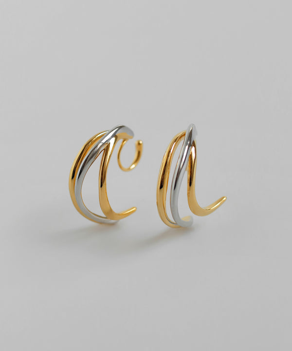 Combination Color Hoop Line Earrings [Ownideal]
