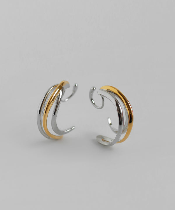 Combination Color Hoop Line Earrings [Ownideal]