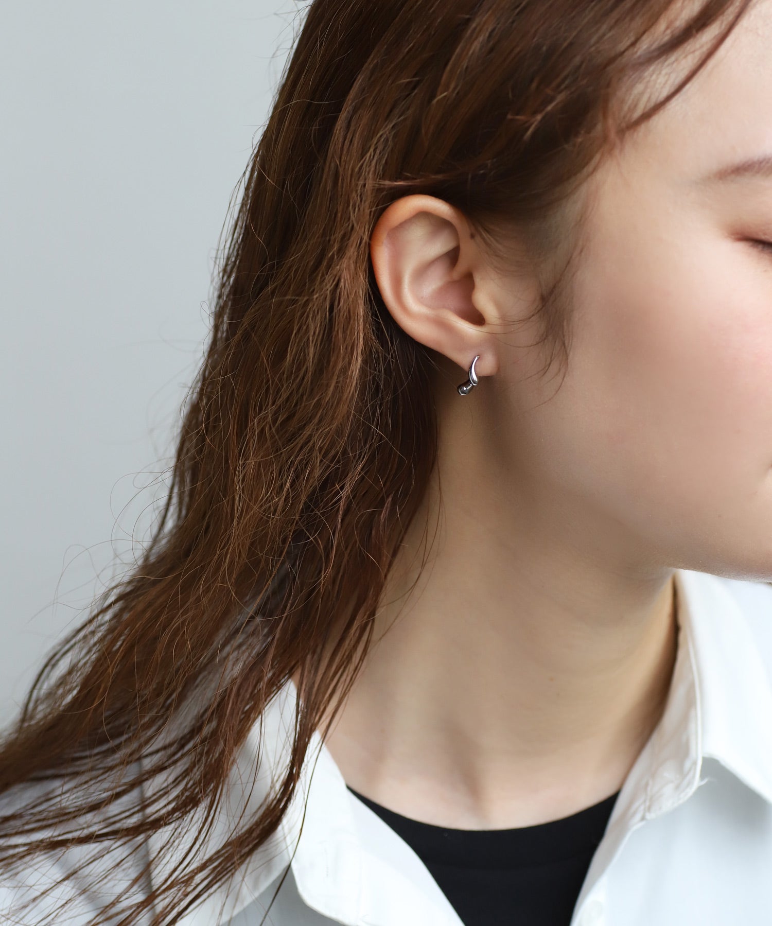 mimi33】ドロップバックキャッチピアス[ステンレス][Basic]｜アネモネ