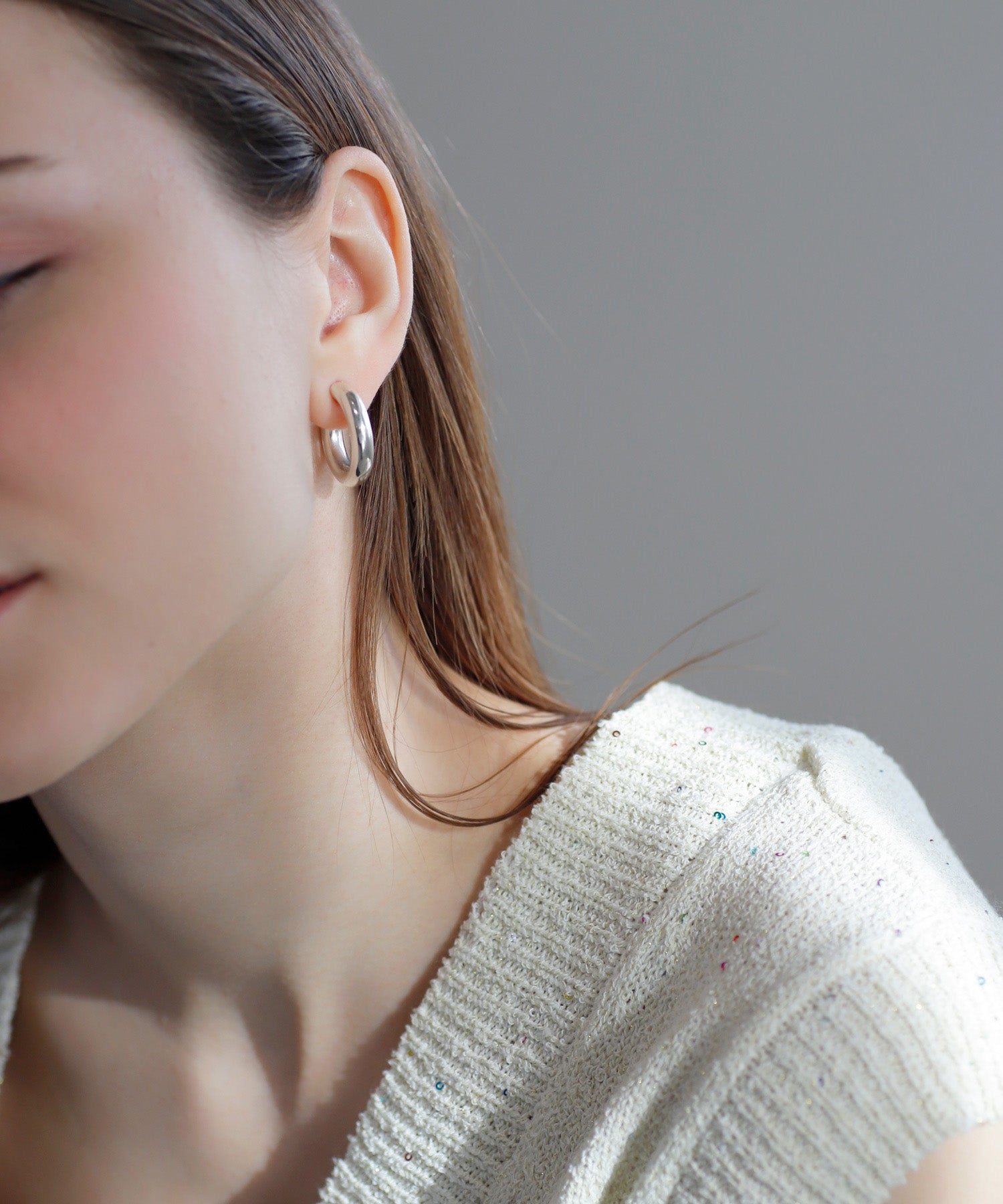 mimi33】フープピアス[M][silver925][Basic]｜アネモネ・シエナロゼ