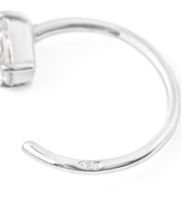 スクエアビジューフックピアス[silver925]