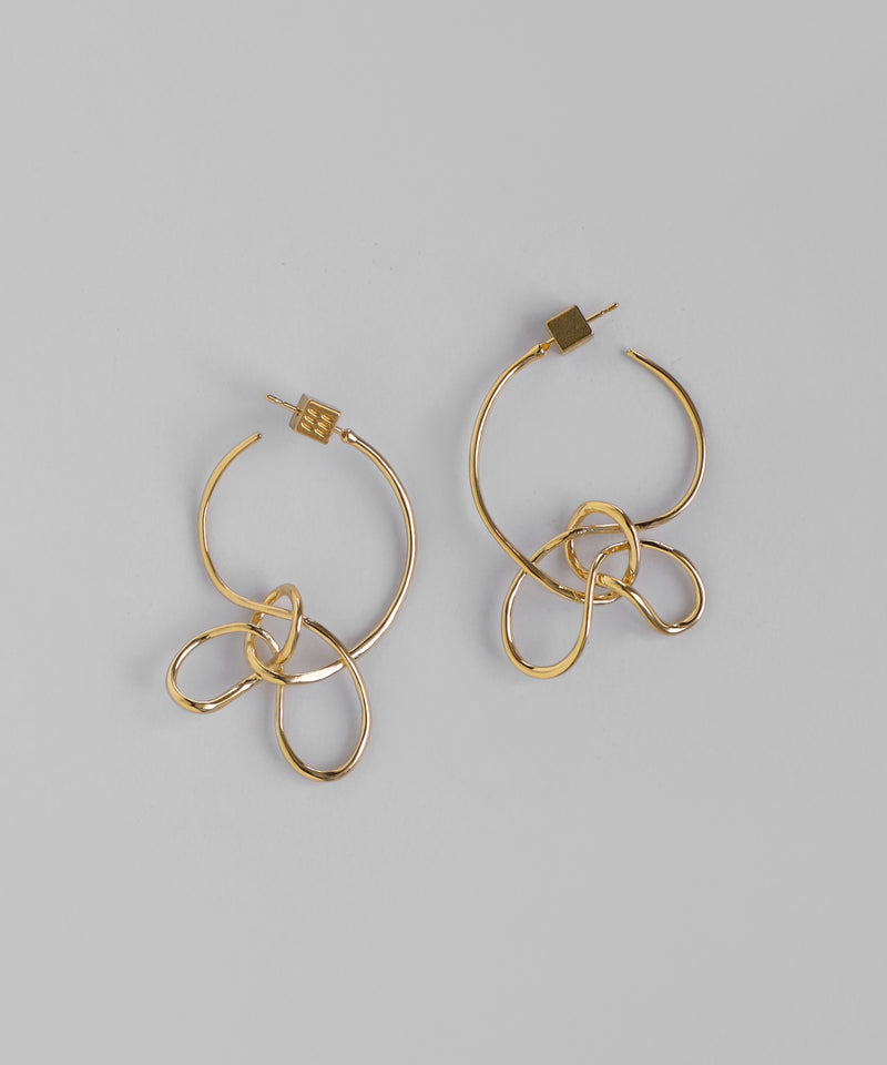ノットリボンフープピアス[Sheerchic]