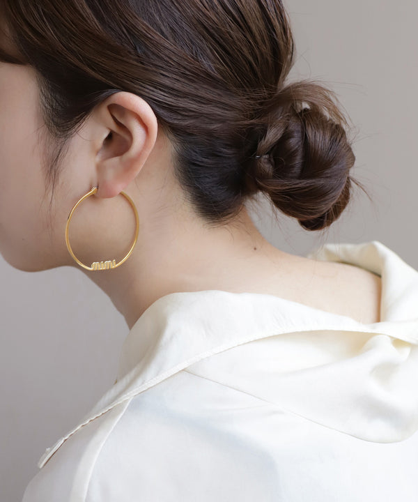 mimiアイコンフープピアス[Ownideal]