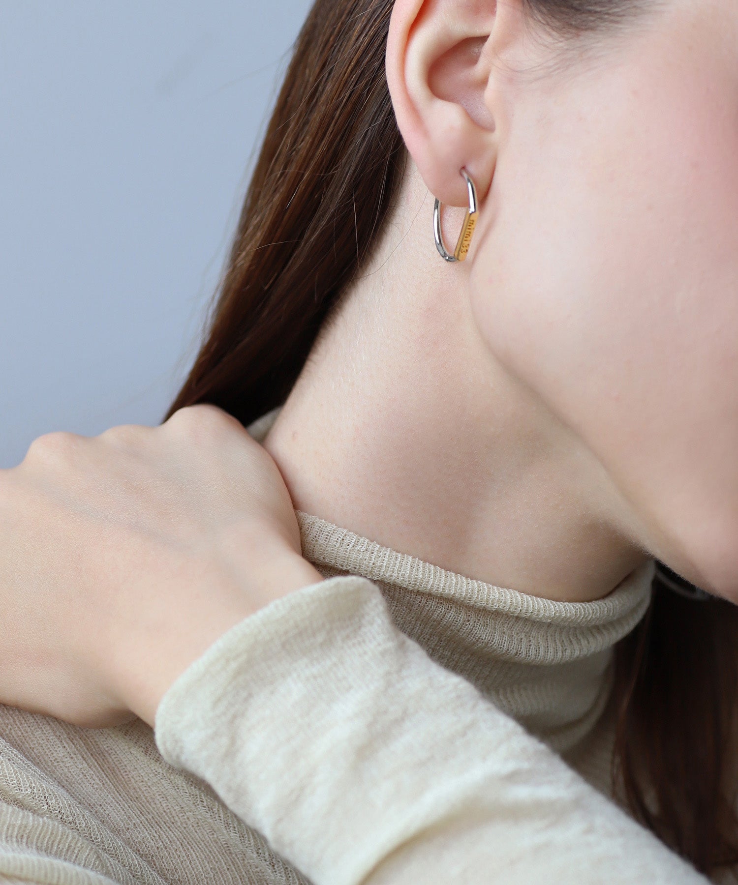 mimi33】コンビカラーフープピアス[Ownideal]｜アネモネ・シエナロゼ