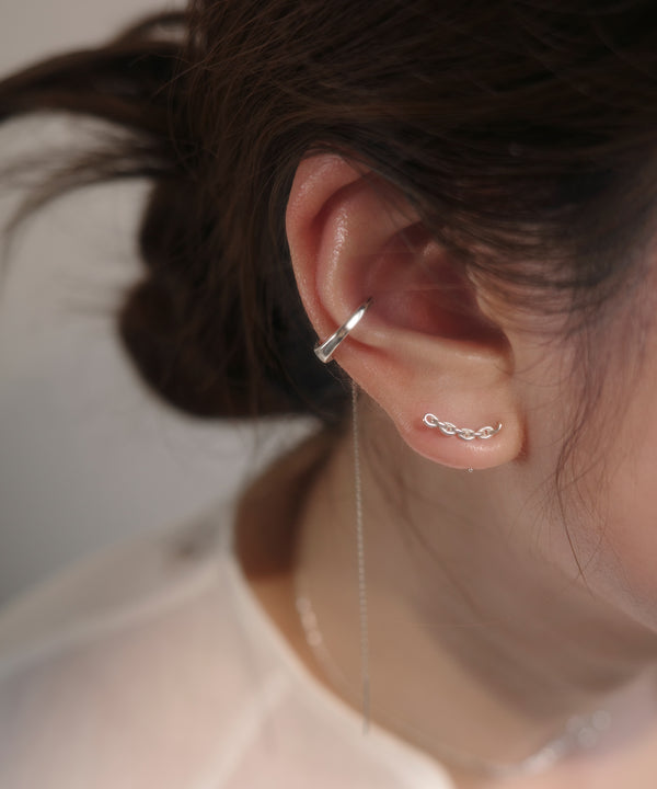 チェーンモチーフフックピアス[silver925][Basic]