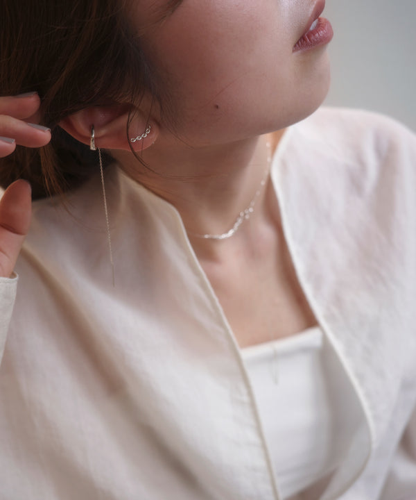 チェーンモチーフフックピアス[silver925][Basic]