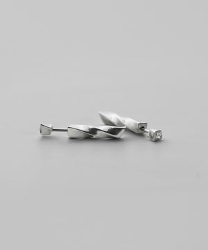 ビジューバックキャッチピアス[silver925][Basic]