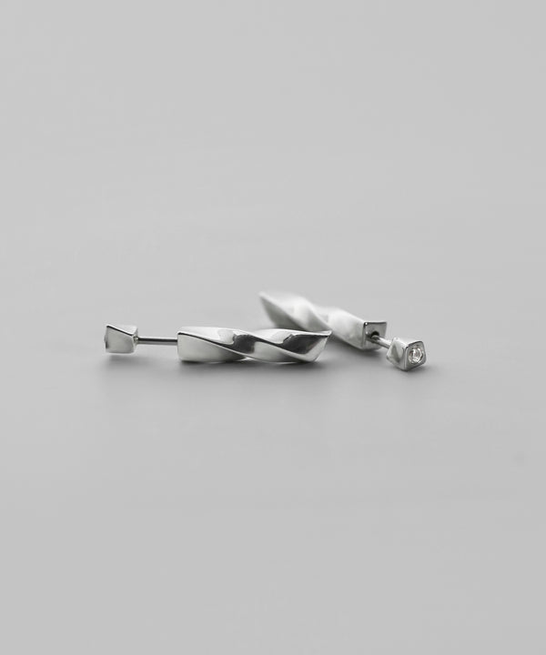 ビジューバックキャッチピアス[silver925][Basic]