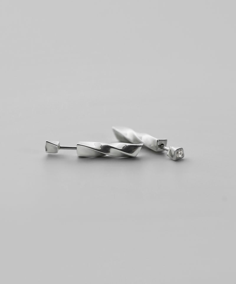 ビジューバックキャッチピアス[silver925][Basic]