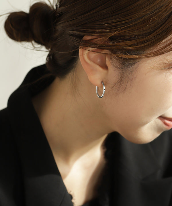 ゼロフープピアス[ビジュー][Ownideal]