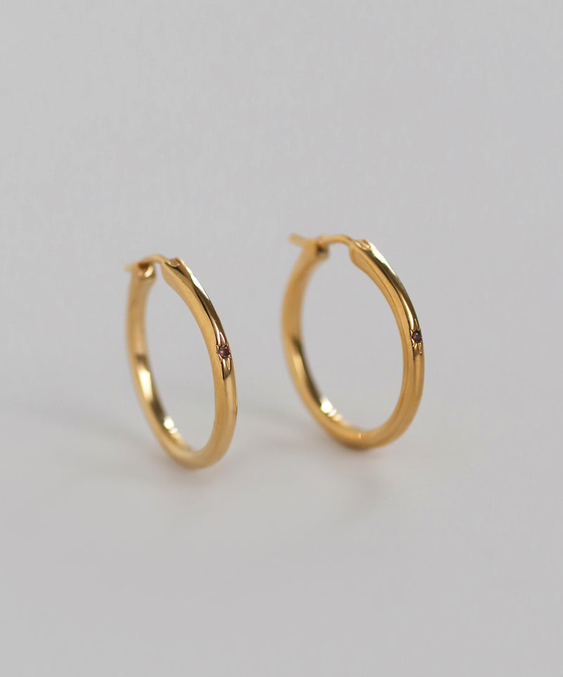 ゼロフープピアス[ビジュー][Ownideal]